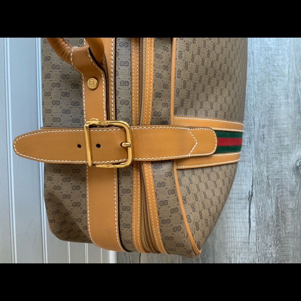 Gucci Monogram Vintage Monogram Mini G Suitcase web design ribbon red green - Picture 4 of 11